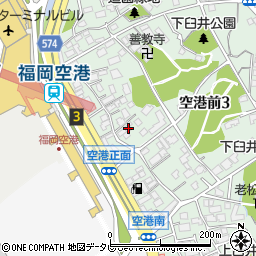 福岡県福岡市博多区空港前3丁目5-36周辺の地図