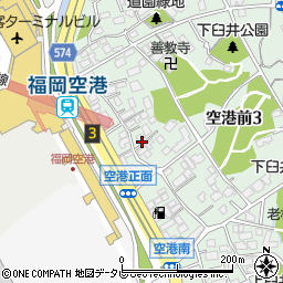 福岡県福岡市博多区空港前3丁目5-45周辺の地図