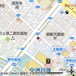 ローソン福岡下川端町店周辺の地図