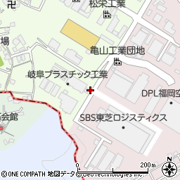 岐阜プラスチック工業株式会社　福岡工場周辺の地図
