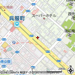 バジェットレンタカー呉服町店周辺の地図