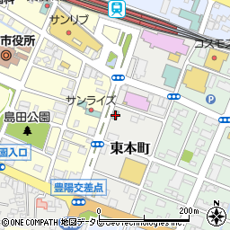 スーパーホテル大分・中津駅前周辺の地図