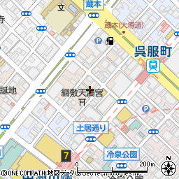 韓国料理店 博多 豚亭周辺の地図