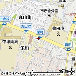大分県中津市栄町周辺の地図