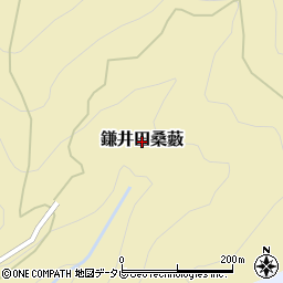 高知県越知町（高岡郡）鎌井田桑藪周辺の地図