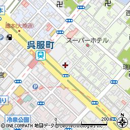 三井不動産株式会社　博多三井ビル防災センター周辺の地図