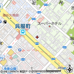 大賀薬局　呉服町店周辺の地図