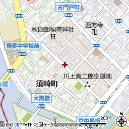 福岡県福岡市博多区古門戸町周辺の地図