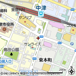 オリックスレンタカー中津駅前店周辺の地図