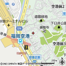 福岡県福岡市博多区空港前3丁目7周辺の地図