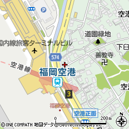 福岡県福岡市博多区空港前2丁目5-40周辺の地図