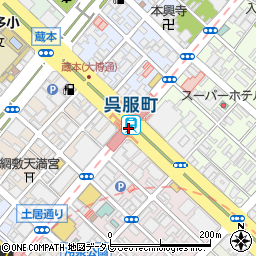 呉服町駅周辺の地図