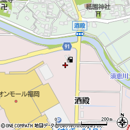 イオンモール福岡Ｆ駐車場周辺の地図