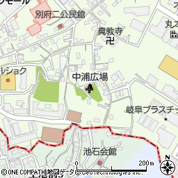 中浦広場周辺の地図