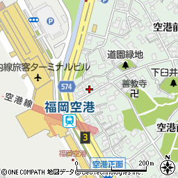 タイムズ福岡空港駅前駐車場周辺の地図