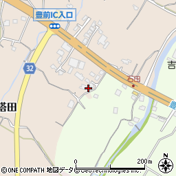 福岡県豊前市塔田590周辺の地図