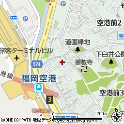 福岡県福岡市博多区空港前2丁目5周辺の地図