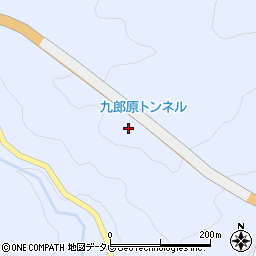 九郎原トンネル周辺の地図