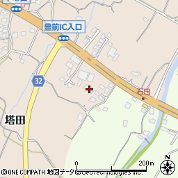 福岡県豊前市塔田589周辺の地図