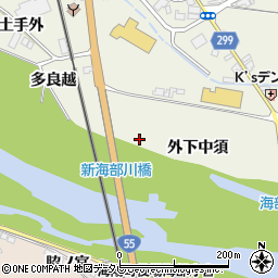徳島県海部郡海陽町大里北山下周辺の地図