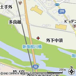 徳島県海陽町（海部郡）大里（北山下）周辺の地図