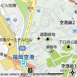 福岡県福岡市博多区空港前2丁目6周辺の地図