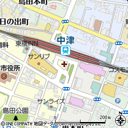 ＪＲ九州レンタカー＆パーキング中津駅自動車整理場駐車場周辺の地図