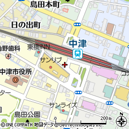 駅レンタカー中津営業所周辺の地図