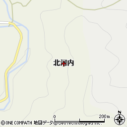 徳島県海部郡海陽町小谷北河内周辺の地図