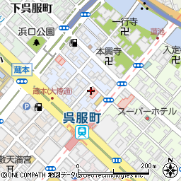 パークアテンド中呉服町第１駐車場周辺の地図