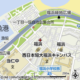 福岡県福岡市中央区福浜周辺の地図