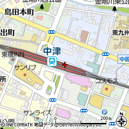 中津警察署中津駅交番周辺の地図
