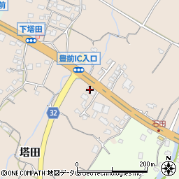 福岡県豊前市塔田606周辺の地図