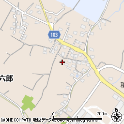 福岡県豊前市六郎周辺の地図