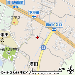 福岡県豊前市塔田623周辺の地図