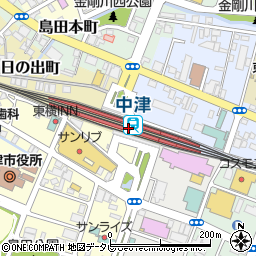 中津駅周辺の地図