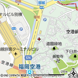 福岡県福岡市博多区空港前2丁目3周辺の地図