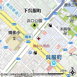 カースタレンタカー博多呉服町店周辺の地図