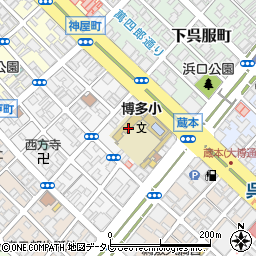 福岡市立博多小学校周辺の地図