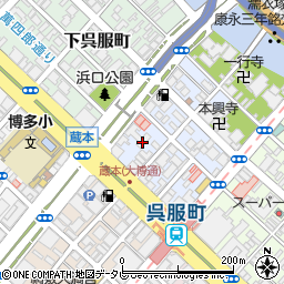 福岡県福岡市博多区中呉服町周辺の地図