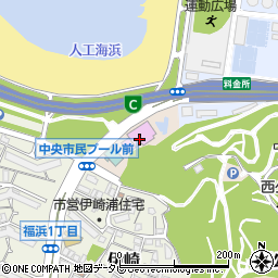 福岡市立中央市民プール周辺の地図