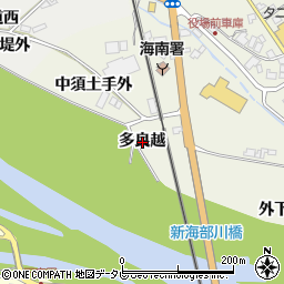 徳島県海陽町（海部郡）大里（多良越）周辺の地図