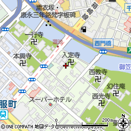 入定寺駐車場周辺の地図