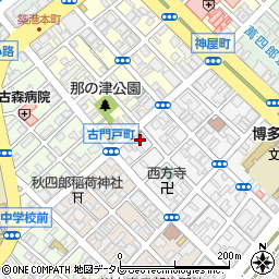 博多奈良屋郵便局周辺の地図