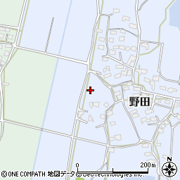 福岡県豊前市野田周辺の地図