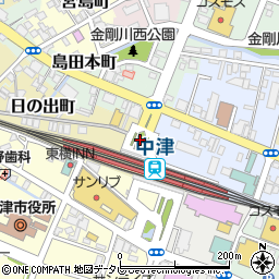 ＪＲ九州レンタカー＆パーキング中津駅北口自動車整理場駐車場周辺の地図