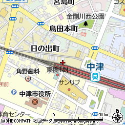 中津ホルモン・センター・日ノ出町周辺の地図