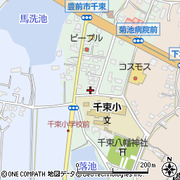 福岡県豊前市千束124-2周辺の地図