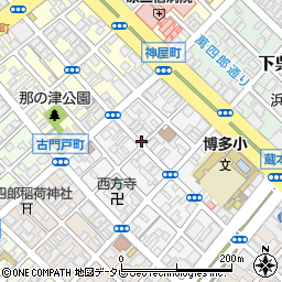 福岡県福岡市博多区奈良屋町周辺の地図