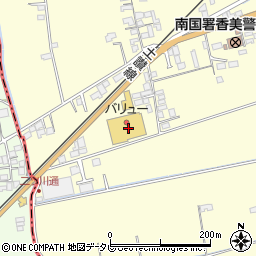 高知銀行バリュー山田 ＡＴＭ周辺の地図